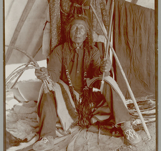 Man sitting in tent