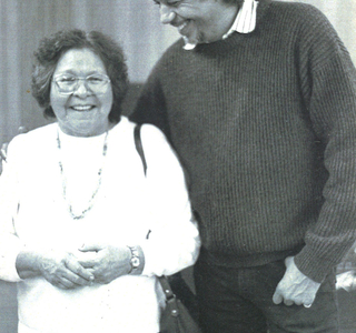 Black and white photo of Dorothy Gopher and Ali Zaid