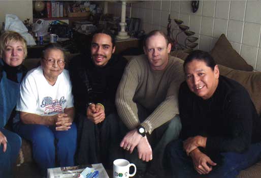 Gathered c.2004. From left: Kelly, Dorothy Gopher, Shanti Zaid, Dan, Mike Gopher