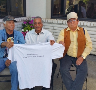  Jimmy Main, Ali Zaid, Joe Azure holding clean water tshirt
